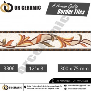 3806 Digital Border Tiles | OR Ceramic Morbi