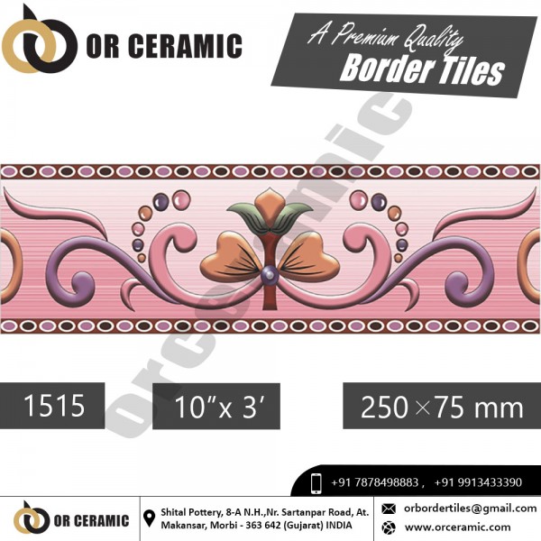 1515 Digital Border Tiles | OR Ceramic Morbi