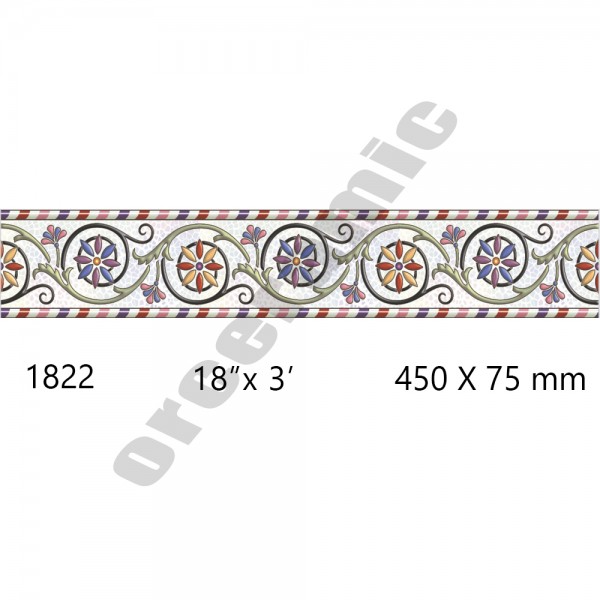 1822 Digital Border Tiles | OR Ceramic Morbi