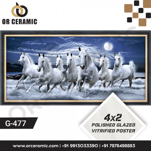 G-477 Seven Horse | Wall Poster Picture Tiles